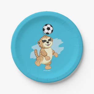 Assiettes En Carton Webkinz Meerkat jouant au football