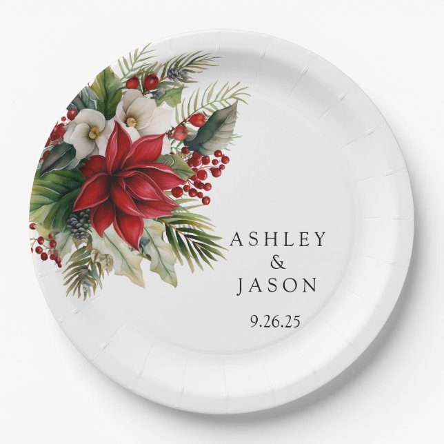 Assiettes En Carton Wedding  (Devant)