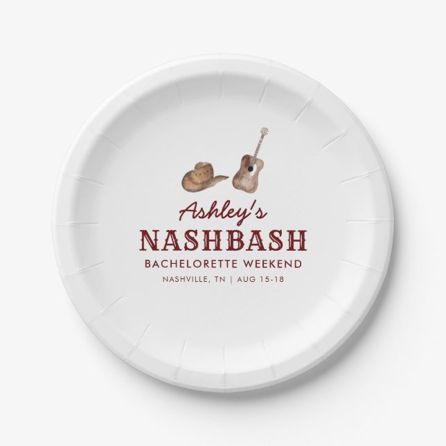 Assiettes En Carton Week-end d'enterrement de vie de jeune fille Nash  (Devant)