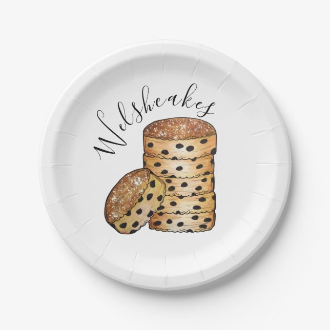 Assiettes En Carton Welsh Cakes Welshcakes UK British Bakery Café Food (Devant)