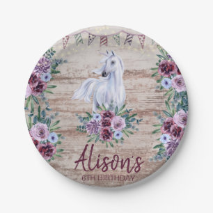 Assiettes En Carton Western Country Cowgirl Rodeo Anniversaire