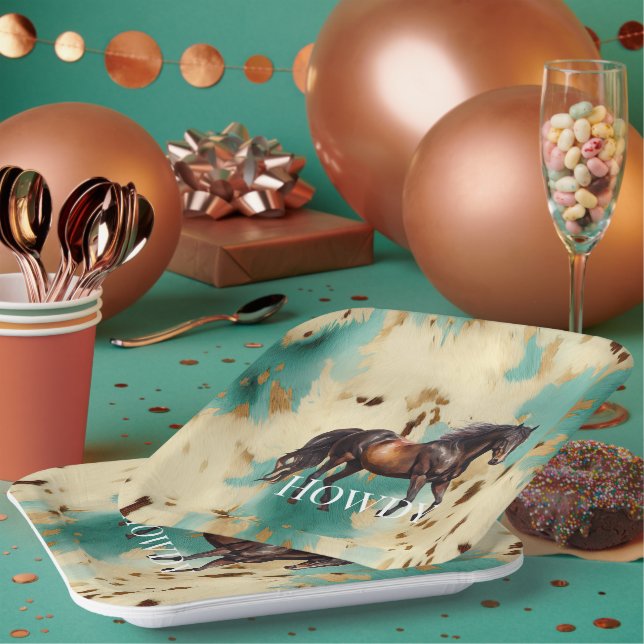 Assiettes En Carton Western Cowgirl (Multi)