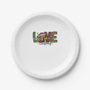 Assiettes En Carton Western Love Christmas Scottish Cow Highland Cattl