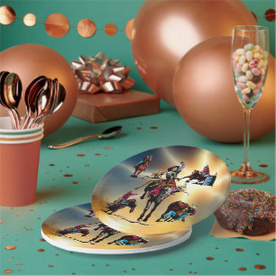 Assiettes En Carton Western Party Rodeo Événements Plaques de papier