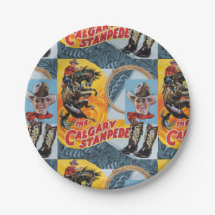 Assiettes En Carton Western Rodeo Cowboy Collage Plaques papier