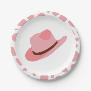 Assiettes En Carton Western Rodeo Pink Cowgirl Anniversaire