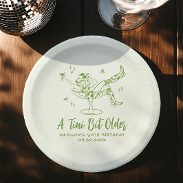 Assiettes En Carton Whimsical A Tini Un Peu Plus Vieux Vert Anniversai