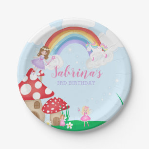 Assiettes En Carton Whimsical Enchanted Fairy Princesse 1er anniversai