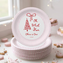 Whimsical Oh What Fun Girl 1st Birthday Party