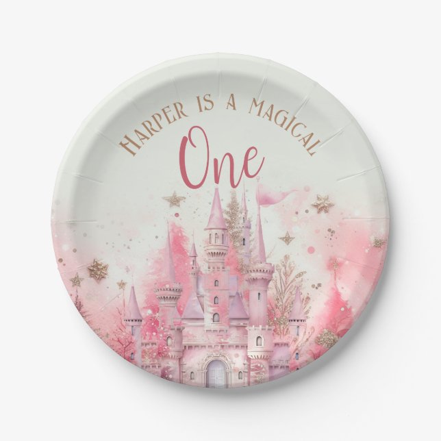 Assiettes En Carton Whimsical Winter Princess Fairytale Premier annive (Devant)
