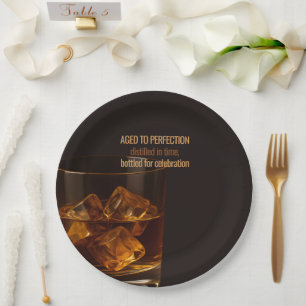 Assiettes En Carton Whisky Anniversaire Vieilli à la Perfection
