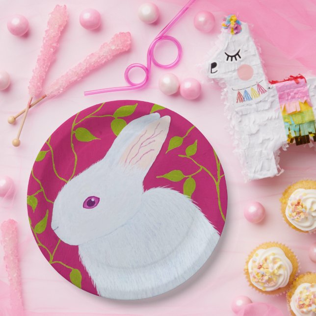 Assiettes En Carton white rabbit (Fête)
