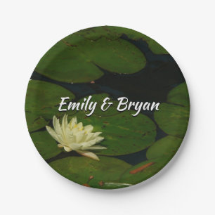 Assiettes En Carton White Waterlily I Peaceful