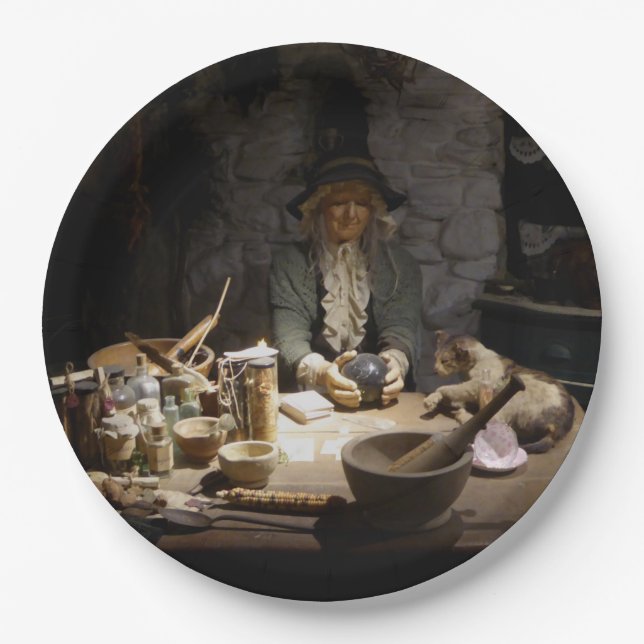 Assiettes En Carton White Witch's Kitchen Museum, Witchcraft & MAGICK (Devant)