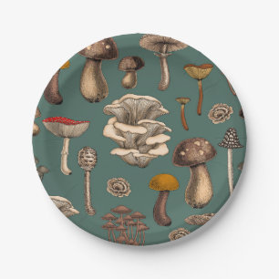 Assiettes En Carton Wild Mushrooms