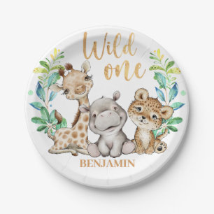 Assiettes En Carton Wild One Safari 1er Anniversaire Plaque Papier