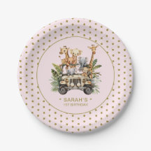 Wild One Safari Jungle 1er Anniversaire rose
