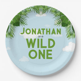 Assiettes En Carton Wild One Safari Jungle Plaques d'anniversaire