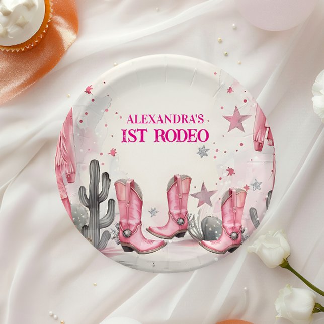 Assiettes En Carton Wild West 1st Rodeo Birthday (Créateur téléchargé)