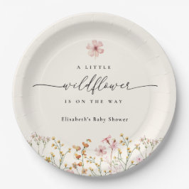 Assiettes En Carton Wildflower Boho Baby Shower