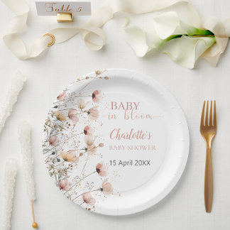 Assiettes En Carton wildflowers floral paper plates template
