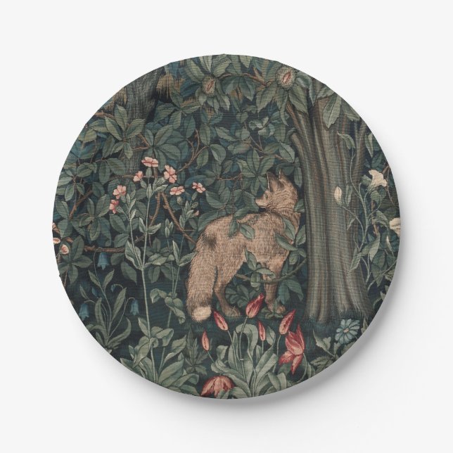 Assiettes En Carton William Morris Faune sauvage Fox (Devant)
