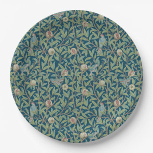 Assiettes En Carton William Morris "Oiseau et Grenade" 
