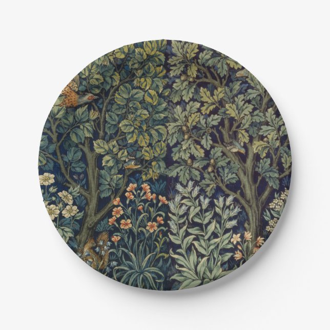 Assiettes En Carton William Morris Pheasier Bois Bois (Devant)