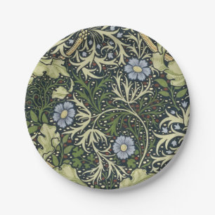 Assiettes En Carton William Morris Seaweed Pattern Floral Vintage Art