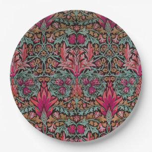 Assiettes En Carton William Morris Snakehead Motif 