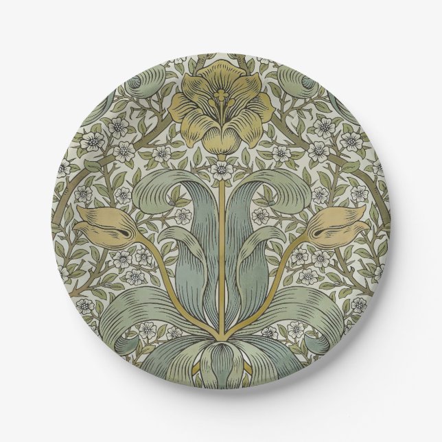 Assiettes En Carton William Morris Spring Motif classique épais (Devant)