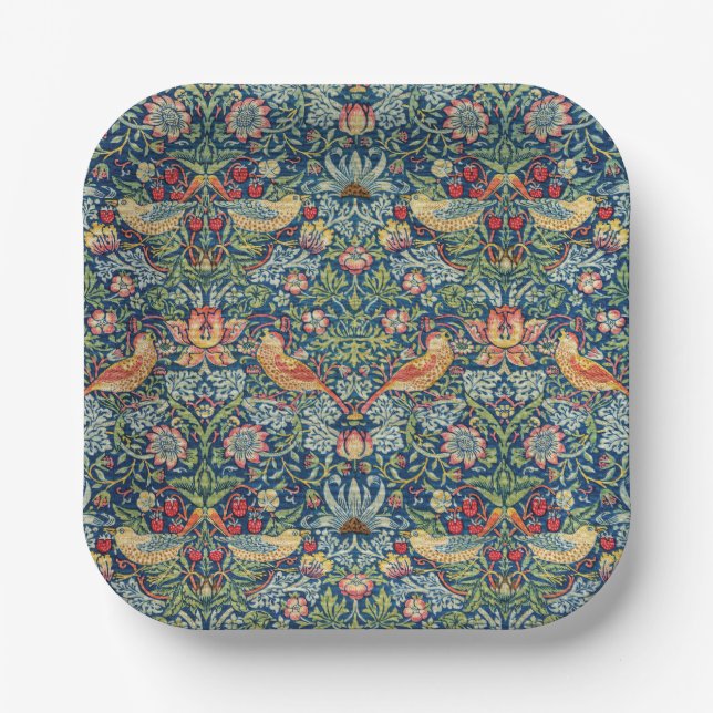 Assiettes En Carton William Morris - Thief aux fraises (Recto)