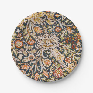 Assiettes En Carton William Morris Trent Garden Flower Motif classique