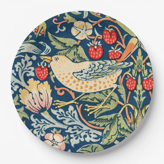 Assiettes En Carton William Morris Voleur de fraise (Devant)