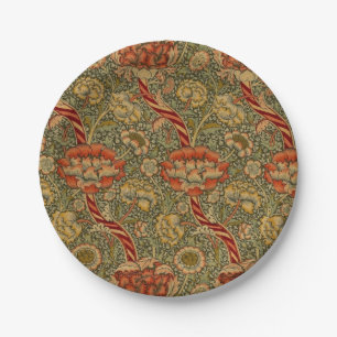 Assiettes En Carton William Morris Wandle Anglais Floral Damask Design
