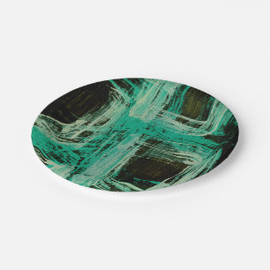 Assiettes En Carton Windows bleu vert I