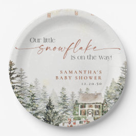 Assiettes En Carton Winter Christmas Baby Shower Paper Plates