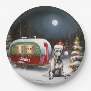 Assiettes En Carton Winter Great Dane Caravan Christmas Adventure