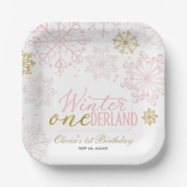 Assiettes En Carton Winter Onederland 1st Birthday 