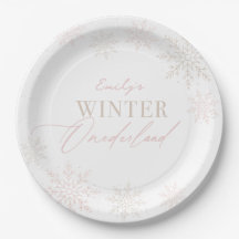 Winter Onederland Pink Snowflake 1er anniversaire