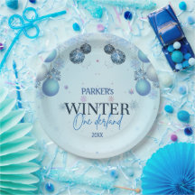Winter Wonderland bleu Aquarelle