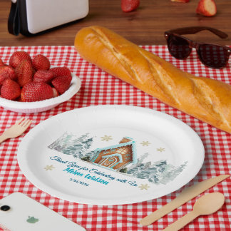 Assiettes En Carton Winter wonderland Gingerbread