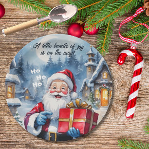 Assiettes En Carton Winter Wonderland Noël Père Noël Baby shower