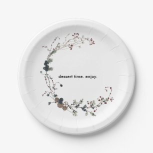 Assiettes En Carton Winterberry Rustic Boho Fleur sauvage Gardens dess