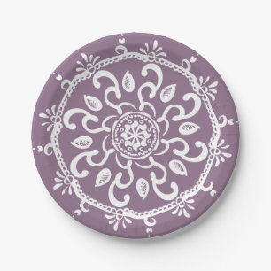 Assiettes En Carton Wisteria Mandala
