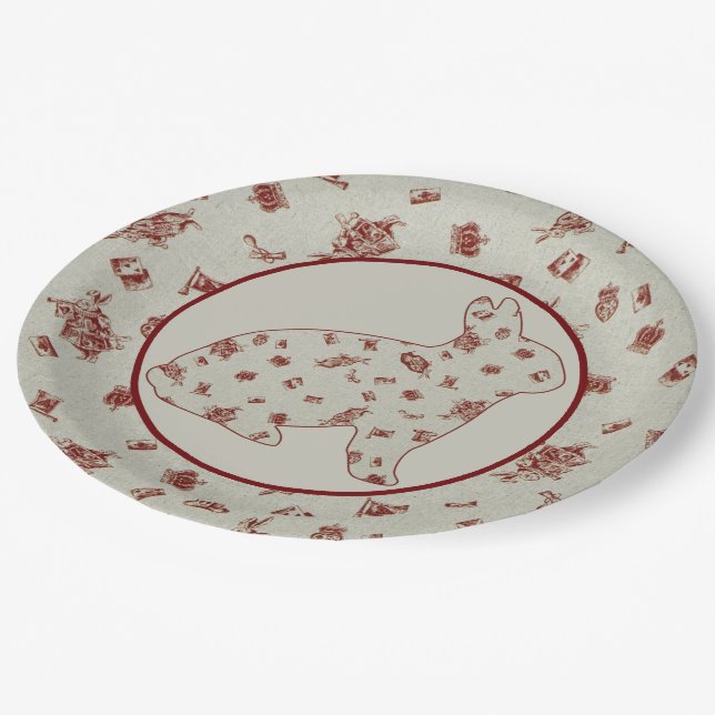 Assiettes En Carton Wonderland 2 Rabbit (Angle)