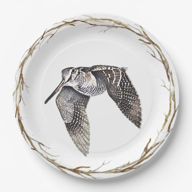 Assiettes En Carton Woodcock (Devant)