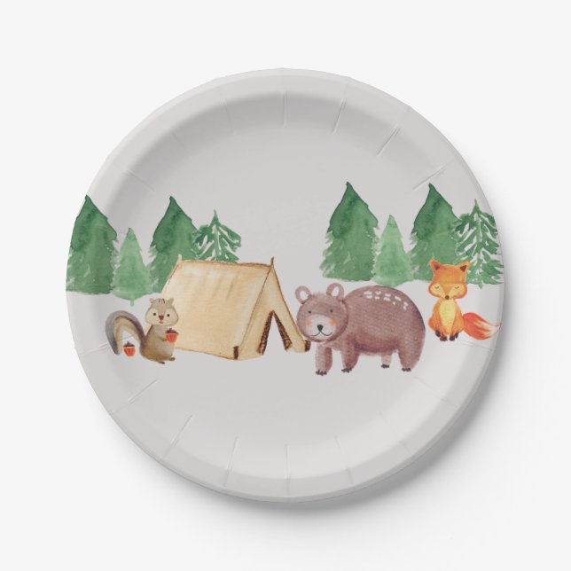 Assiettes En Carton Woodland Wild ONE (Devant)