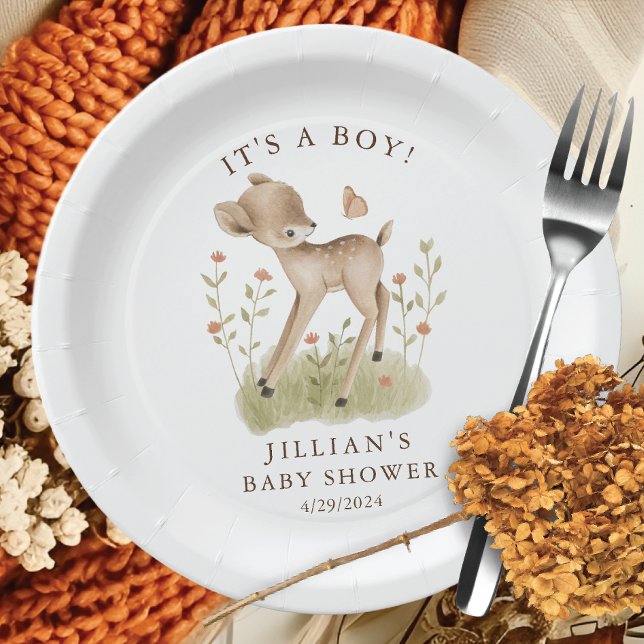 Assiettes En Carton Woodland Wonder Deer (Créateur téléchargé)