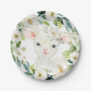 Assiettes En Carton Woolie Lambert 7" Dessert Plaque - Baby shower